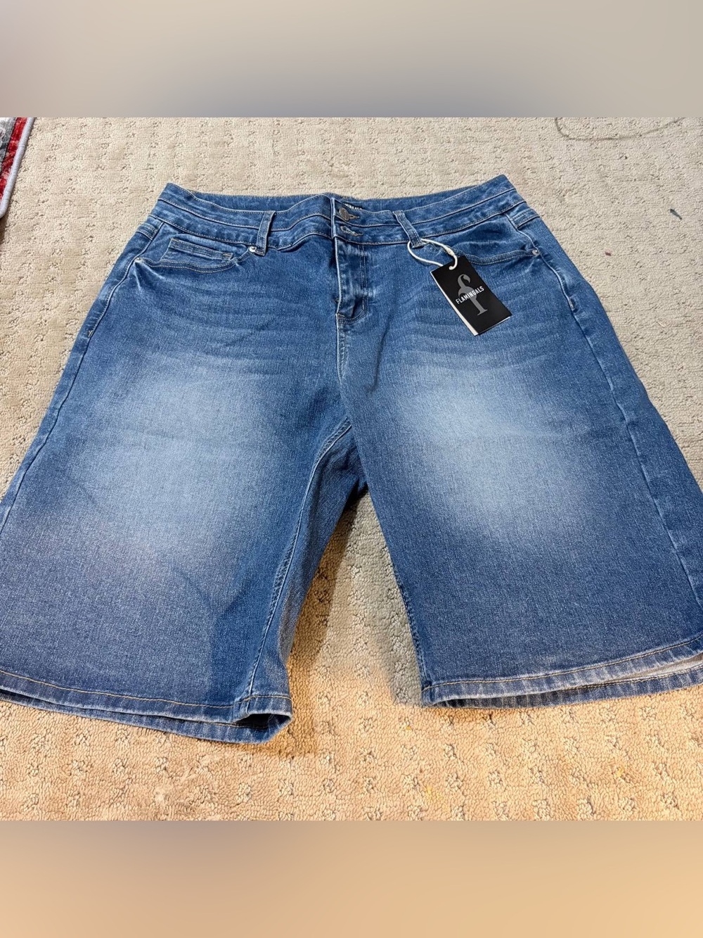 Flamingals Bermuda High Waist Flap Pocket Pockets Shorts 2XL fg29-6 - Picture 7 of 9